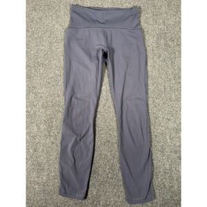 Lululemon Leggings Womens 6 Blue Train‎ Times High Rise Yoga Gym Running 25" EUC